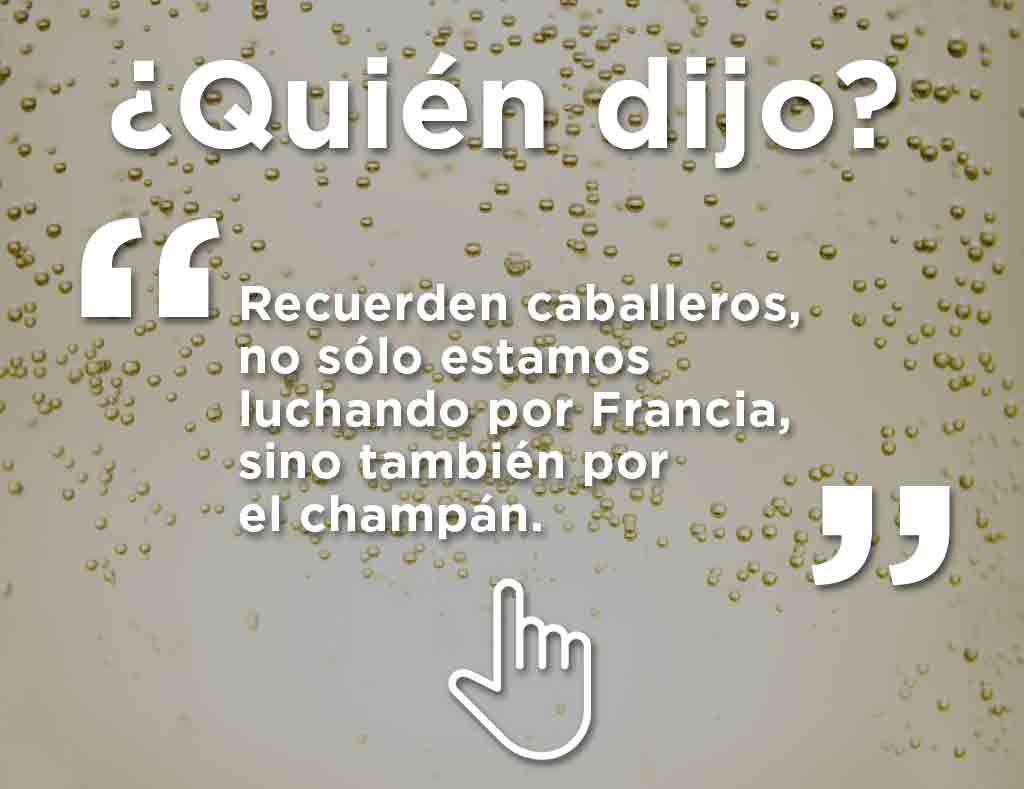 Un gran personaje de la historia dijo esta célebre frase. Como el champagne, mi apellido empieza por C… back