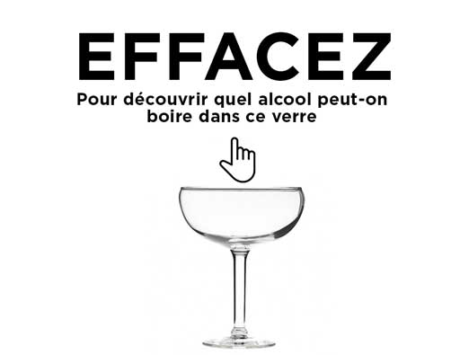 Nous sommes sûrs que vous connaissez ceci. Quel cocktail pouvez-vous déguster dans ce verre ? Glissez votre doigt sur la photo back
