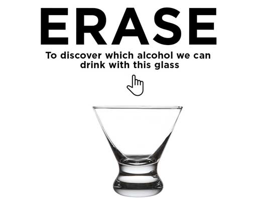 We are sure you know this one. Which cocktail can you taste in this glass ? Erase the photo on the screen with your finger to discover back