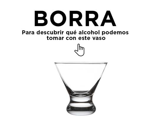 Estamos seguros de que la conoce. ¿Qué cóctel puedes disfrutar en esta vaso? Desliza el dedo sobre la fotografía front