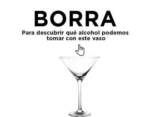 Estamos seguros de que la conoce. ¿Qué cóctel puedes disfrutar en esta vaso? Desliza el dedo sobre la fotografía back
