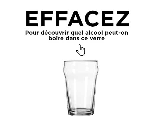 Nous sommes sûrs que vous connaissez ceci. Quel cocktail pouvez-vous déguster dans ce verre ? Glissez votre doigt sur la photo pour découvrir front