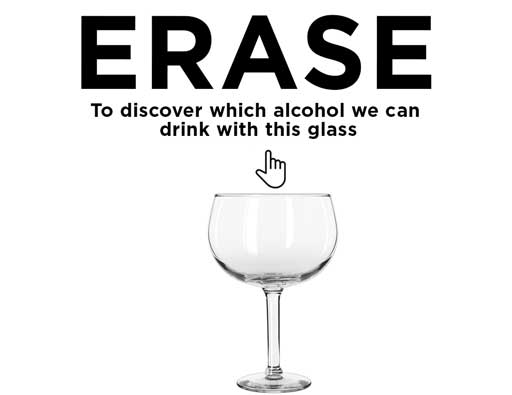 We are sure you know this one. Which drink can you taste in this glass? Swipe the picture with your finger to discover back