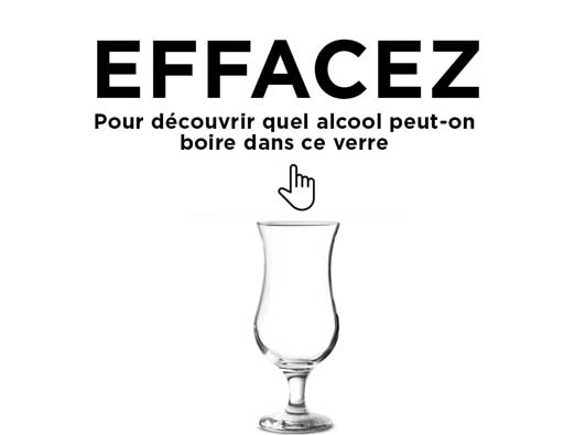 Quel cocktail pouvez-vous déguster dans ce verre ? Glissez votre doigt sur la photo pour découvrir front