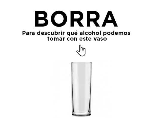 Estamos seguros de que la conoce. ¿Qué cóctel puedes disfrutar en este vaso? Desliza el dedo sobre la fotografia para descubrir front