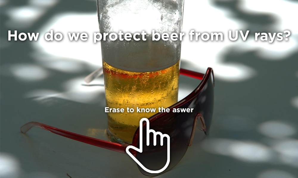 Did you know? Beer and science. Erase the photo on the screen with your finger back