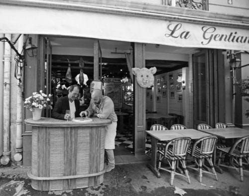 At the bistrot La Gentiane, Pierre Cheucle greets you with joy and warm smile