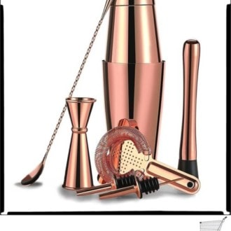 Cocktail shaker rose gold