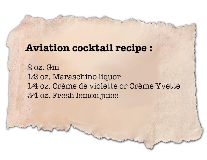 Do you know the recipe for the Aviation cocktail? Scan your finger over the illustration to discover front