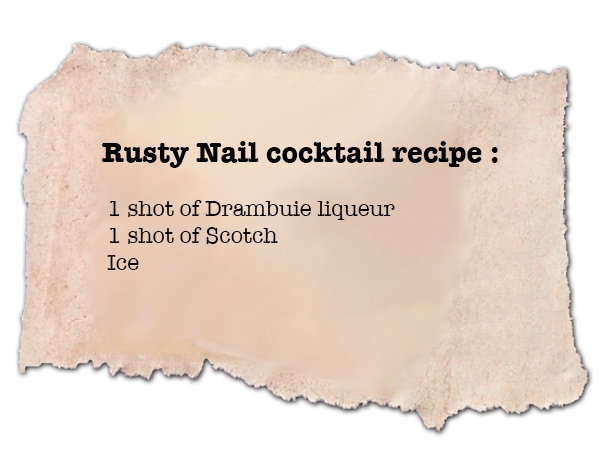 Do you know the recipe for the Rusty Nail cocktail? Swipe your finger over the illustration to discover front