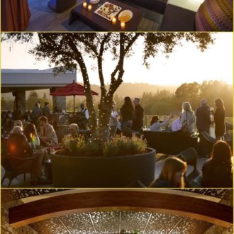 Bars and lounges for a cocktail and food on the roof in northern California