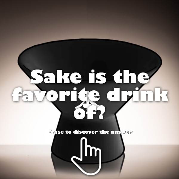This politician enjoys a good drink of sake. Who is it? Erase the photo with your finger back