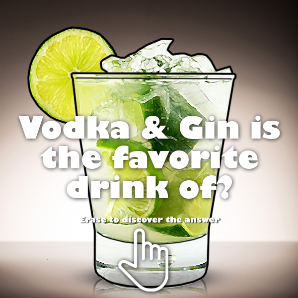 How much do you know about history? Guess who used to taste Vodka & Gin back