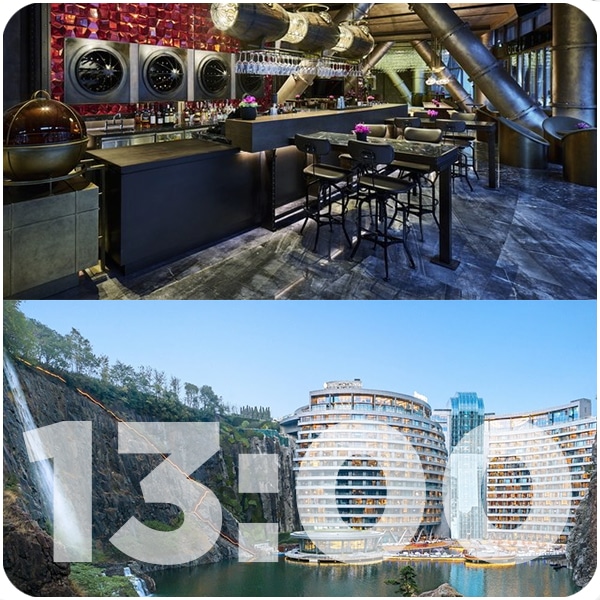 You can taste a drink underground in this impressive hotel in Shanghai