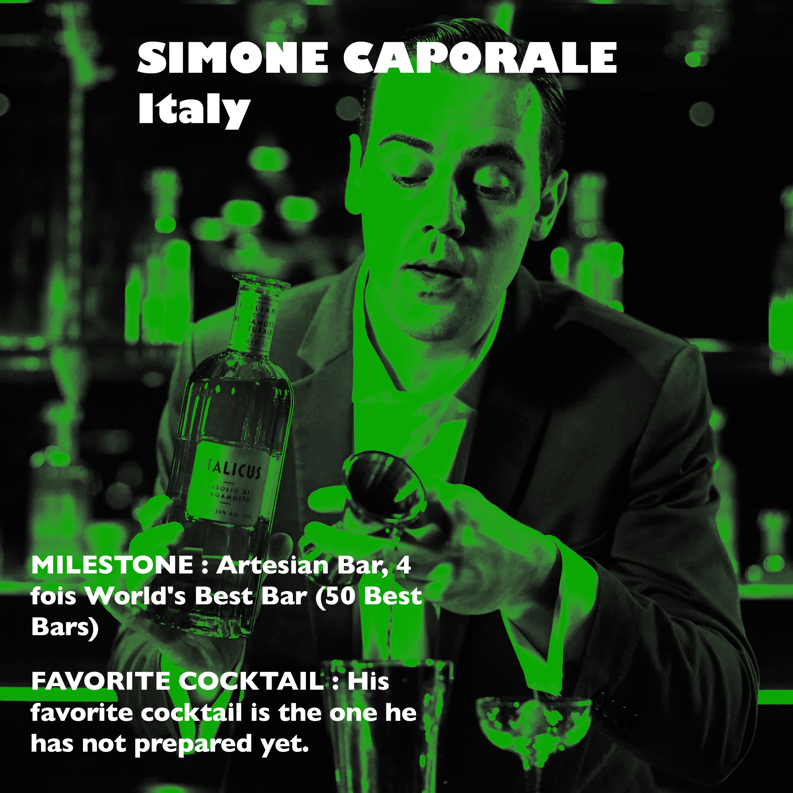 Guess the bartender! Erase the photo on the screen with your finger front