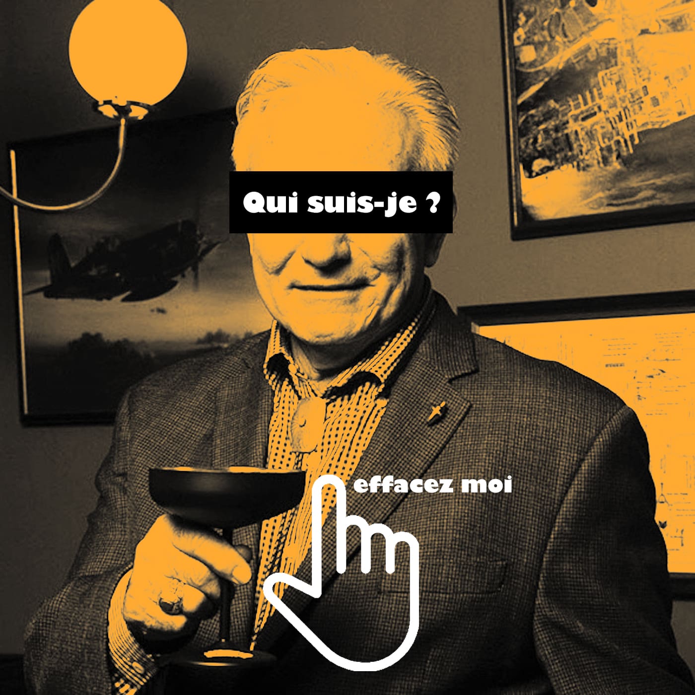 Sauriez-vous deviner qui suis-je ? Mon surnom : King Cocktail ! Effacez la photo avec votre doigt back