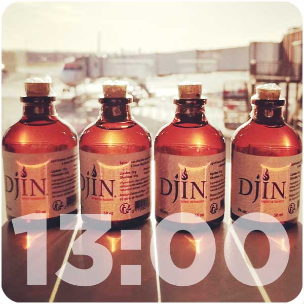 bottles of djin spirit