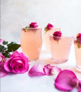 cocktail with roses