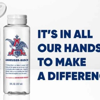 Anheuser-Busch hace frente a crisis del coronavirus con gel antibacterial
