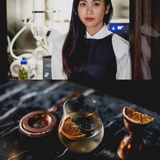 Cry me to the Moon cocktail, a version of the Martini by bartender Suwincha Singsuwan