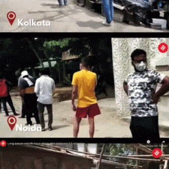 Largas filas de espera en toda la India en las tiendas de licores