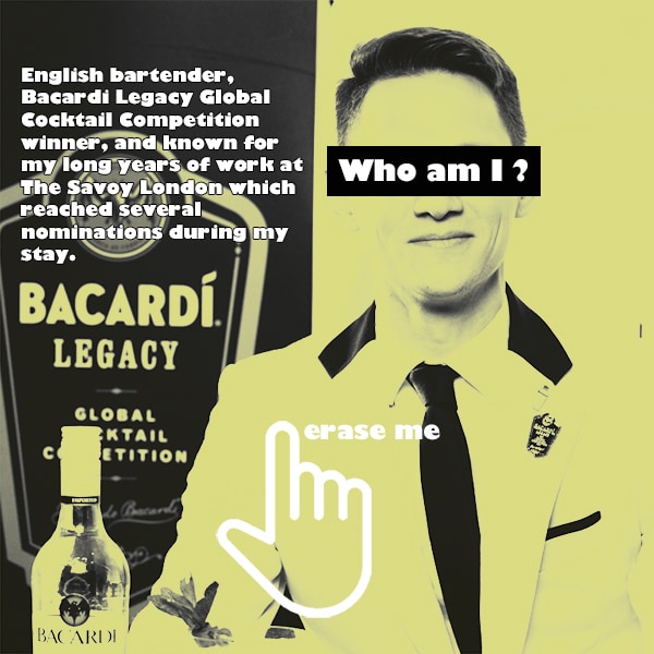 Guess who I am? A bartender working in England and I took part in the UK Bacardi Legacy competition back