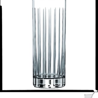 Set de 6 vasos Colins con líneas verticales para cócteles Mojito o Gin Tonic