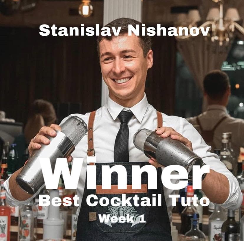 Stanislav Nishanov - ganador del concurso “Best cocktail tuto” INSTA CONTEST semana 1