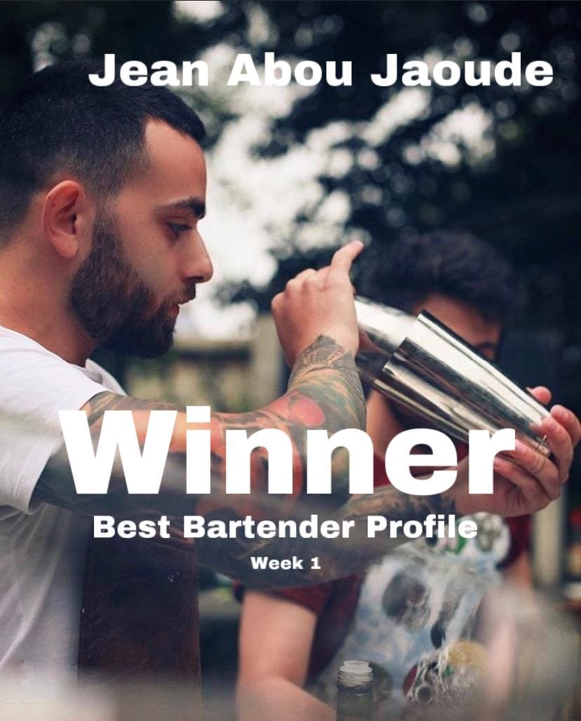 Jean Abou Jaoude - le gagnant du “Best Bartender Profile” INSTA CONTEST semaine 1