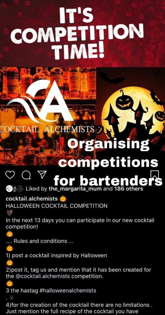 Insta Bartender Contest. Cocktail Alchemists: Winner Week 2 - Category #1 Best Bartender Profile