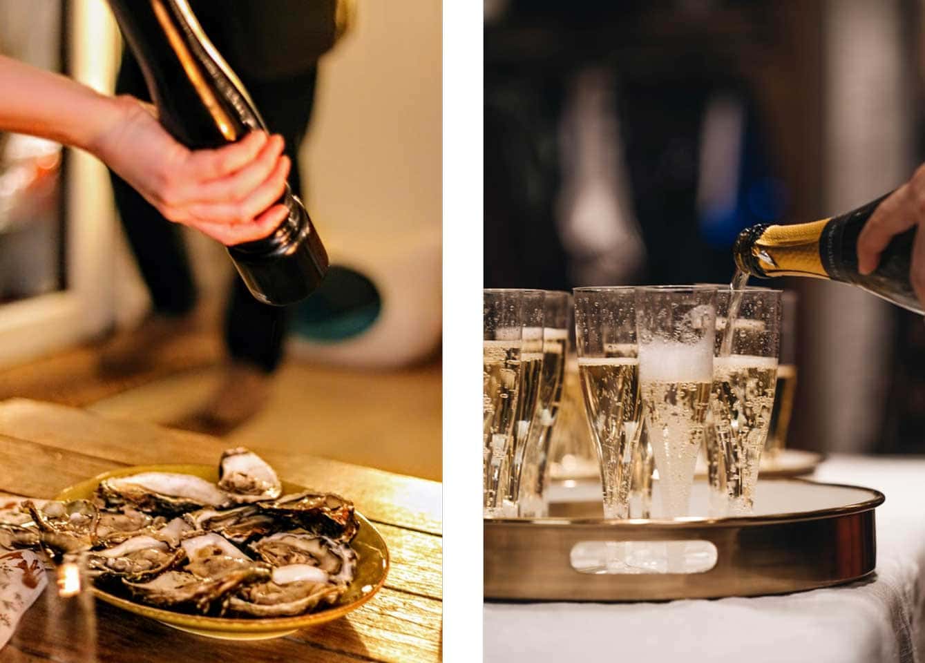 food pairing with champagne and oysters