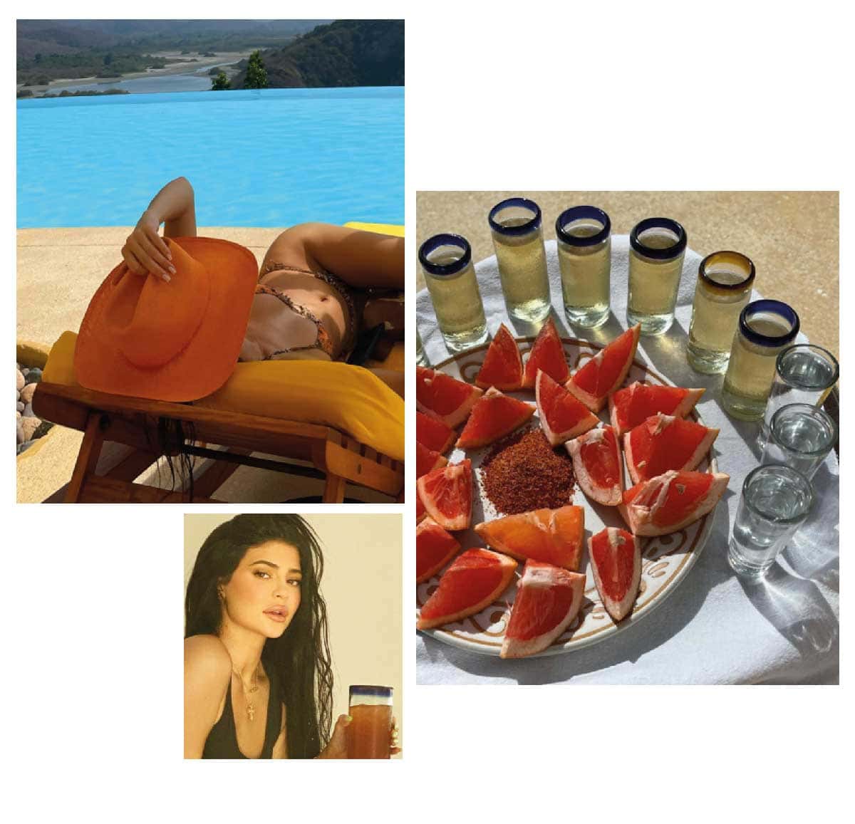 kylie jenner holidays in mexico with mezcal and grapefruit