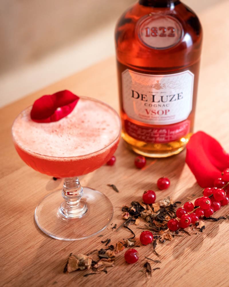 cocktail with cognac de luze