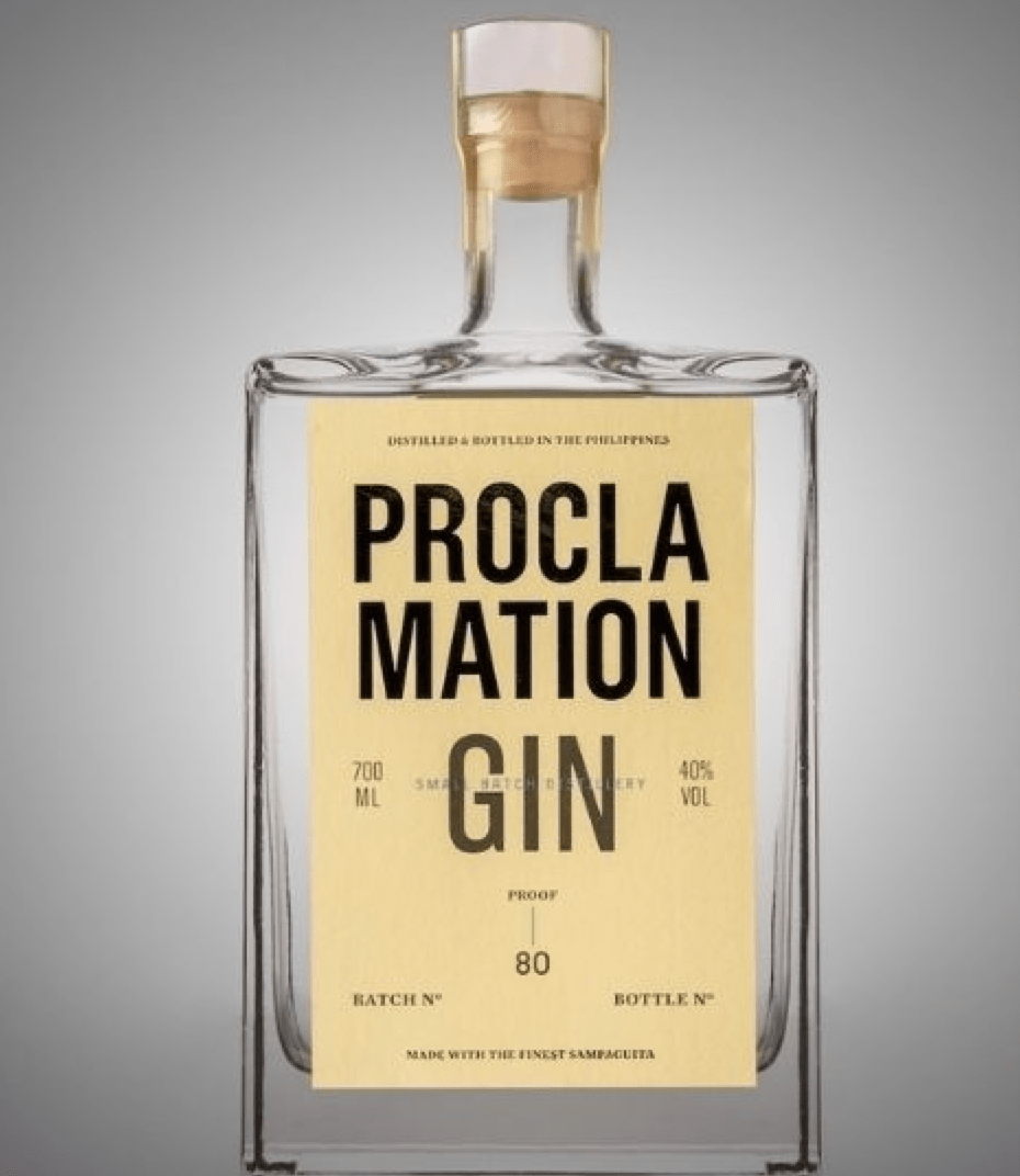 GIN FROM PHILIPPINES PROCLAMATION GIN