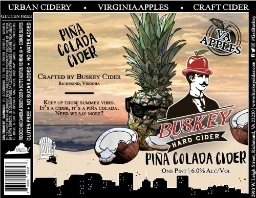 buskey piña colada sidra - cider - sidre