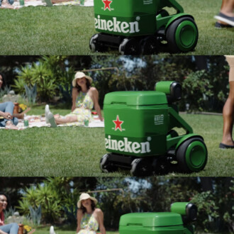 Heineken revela robot hielera que almacena hasta 12 latas de cerveza