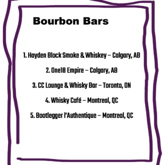 5 best bourbon bars in Canada
