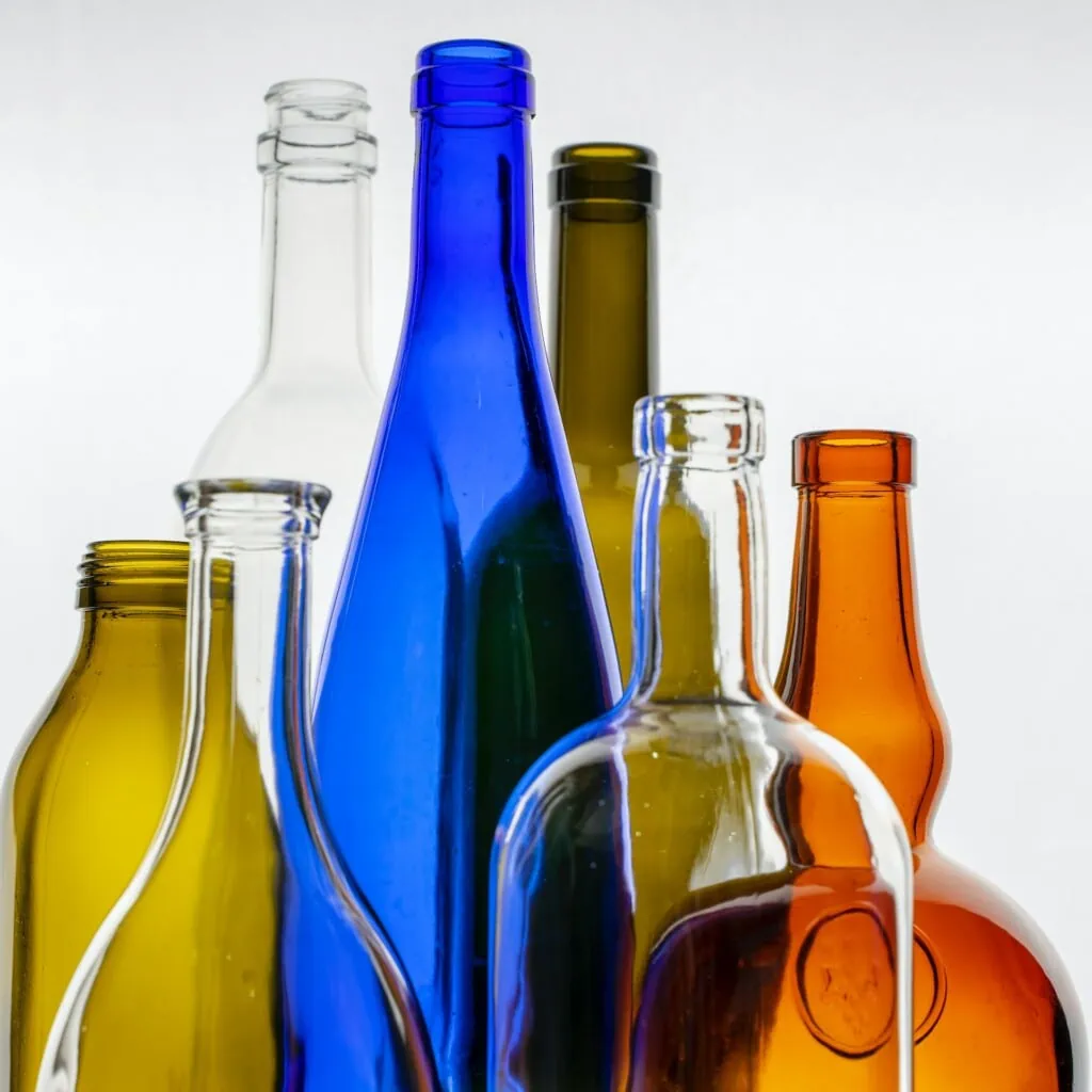 empty spirits bottles
