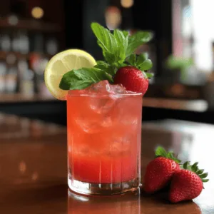 Strawberry Basil Shrub Smash