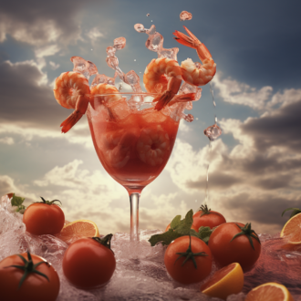 Zesty bloody shrimp Caesar