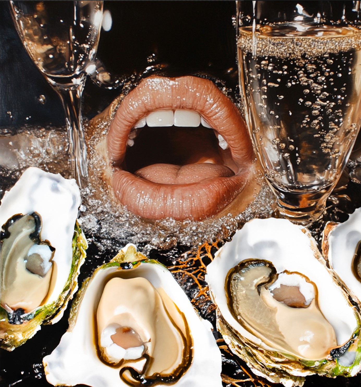 Champagne and oyster umami - Champagne huîtres umami