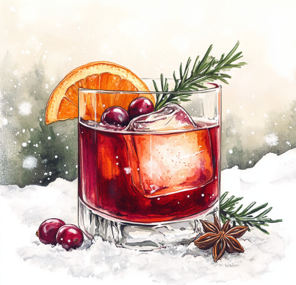 An inspired Gordon Ramsay's Spiced Cranberry Old Fashioned for Christmas