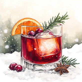 Un Old Fashioned de Arándano Especiado inspirado por Gordon Ramsay para Navidad