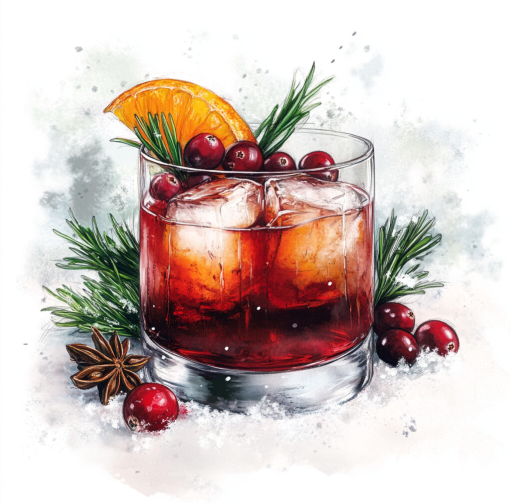 An inspired Gordon Ramsay's Spiced Cranberry Old Fashioned for Christmas