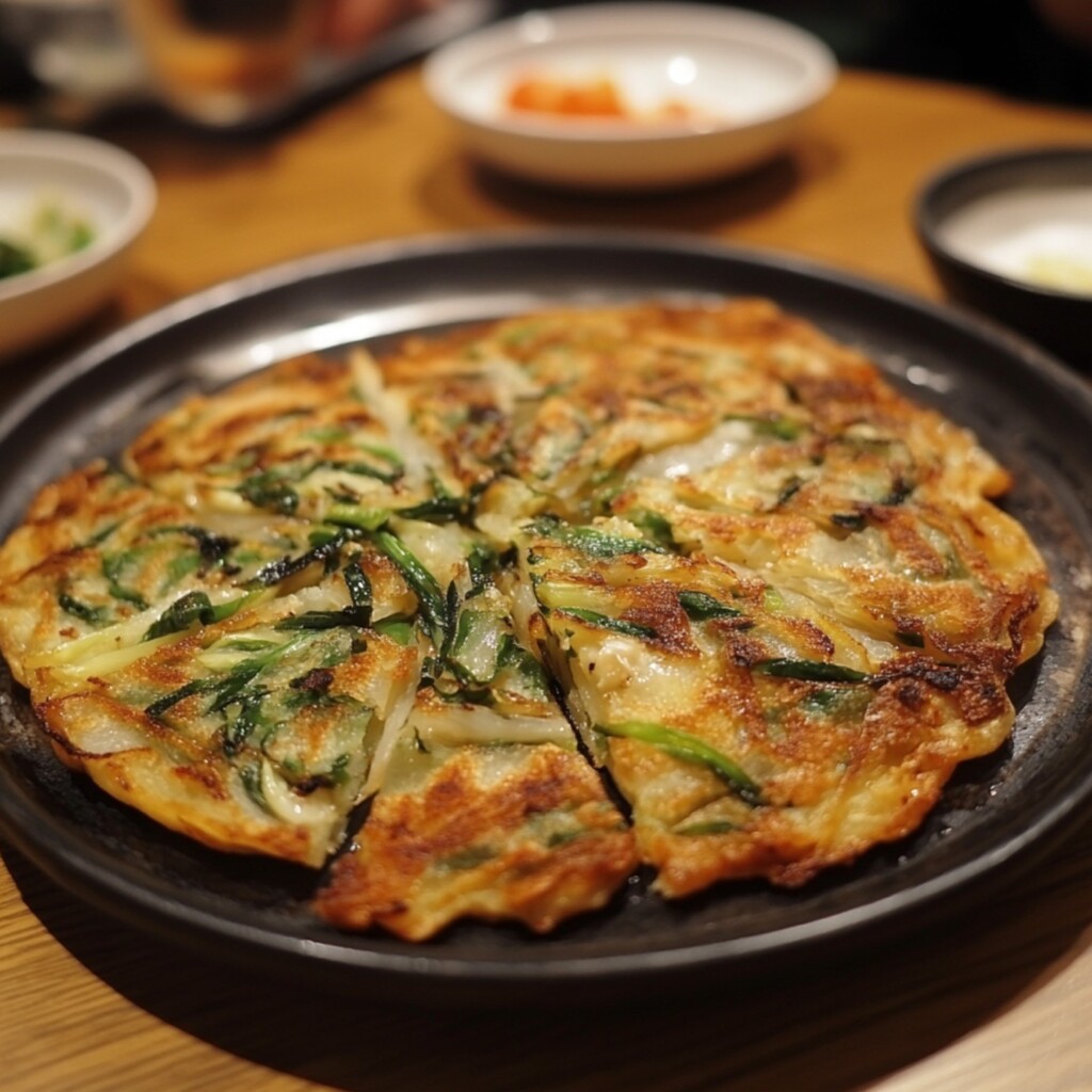 soju food pairing korean scallion pancakes