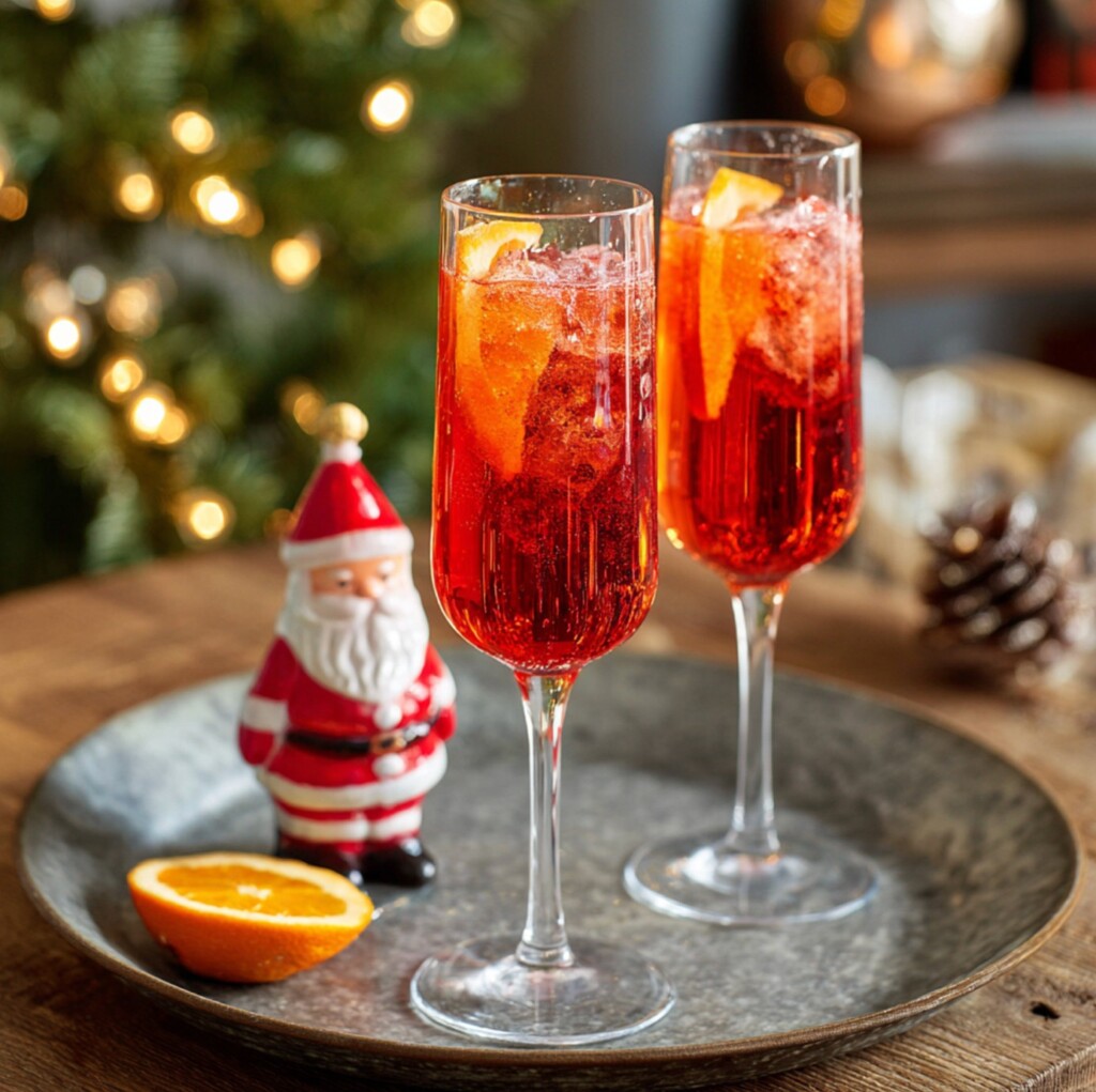Christmas prosecco cocktails spritzs